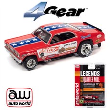 NEW Auto World 4Gear R25 Tom The Mongoose McEwen 1970 Plymouth Duster FC HO