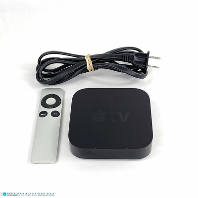 Apple TV Media Streamer Black Model A1378 w/ Remote and Power Cord