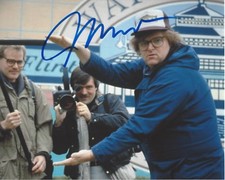 DIRECTOR MICHAEL MOORE SIGNED 8X10 PHOTO B W/COA FARENHEIT 9/11 11/9 DOCUMENTARY