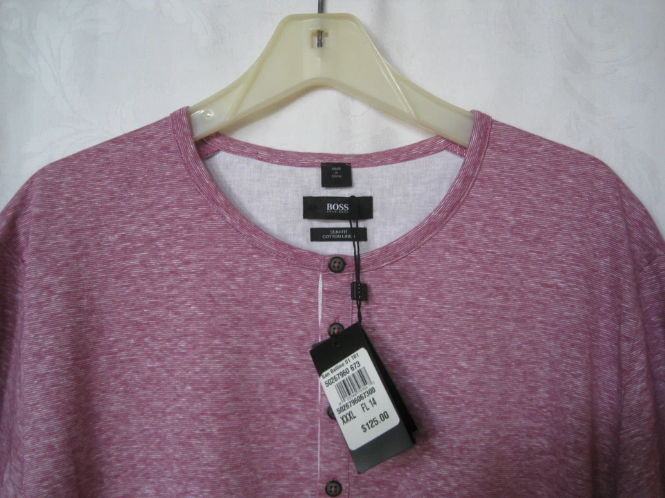 HUGO BOSS Henley Shirt- SLIM FIT-XXXLARGE-NWT-AUTHENTIC - Image 4 of 4
