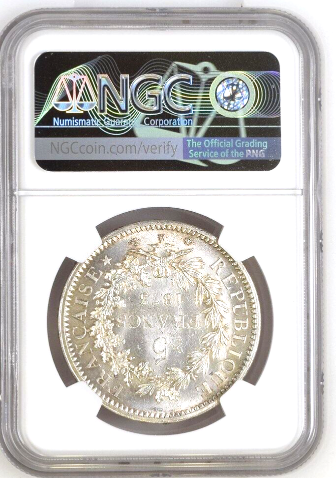 1873 A France 5 Francs. NGC MS 62. KM-820.1. #055 | eBay 1873 A France 5 Francs. NGC MS 62. KM-820.1. #055 | eBay