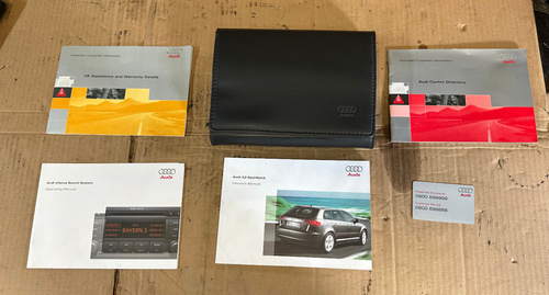 2010 AUDI A3 8P SPORTBACK 2.0 DIESEL OWNERS MANUAL HANDBOOKS WITH LEATHER WALLET - 第 1/4 張圖片