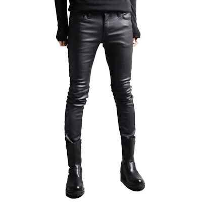Men's & Boys 100% Genuine Leather Dress pants Style office wear Black pants  | eBay