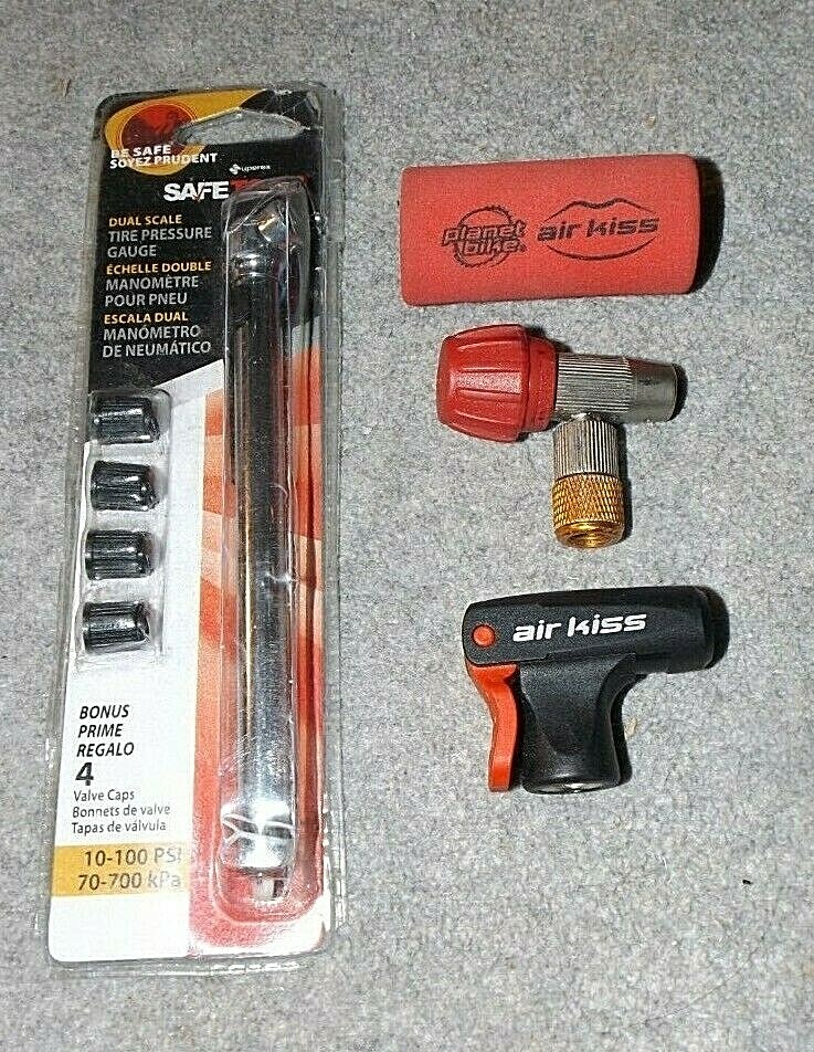 Air Kiss CO2 Cartridge Pump Accessories CO2 Cartridges Not Included+Tire  Gauge