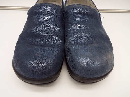 Alegria Blue Metallic Leather Keli Slip On Clogs KEL-7719 Women's Size 39 - Picture 5 of 11