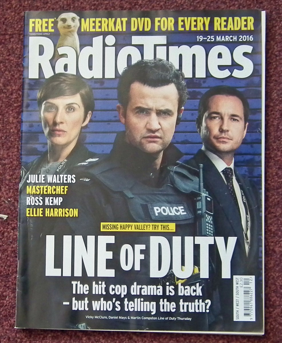 RADIO TIMES MAGAZINE 19th 25th March 2016 -- Ross Kemp UK