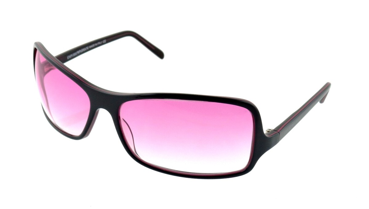 New EMPORIO ARMANI EA661-S 619 65mm Black Pink Oversized Wrap