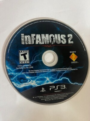 inFamous 2 (Sony PlayStation 3, 2011) DISC ONLY NO TRACKING (#2705)