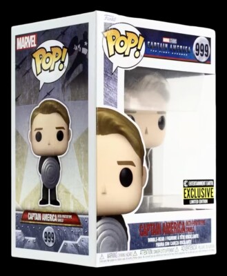 MARVEL FUNKO POP #999 CAPTAIN AMERICA WITH PROTO SHIELD EXCLUSIVE
