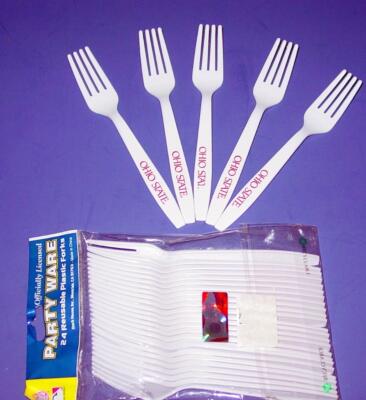 New Licensed Ohio State Buckeyes 96 Plastic Forks Tailgate Party Football sa