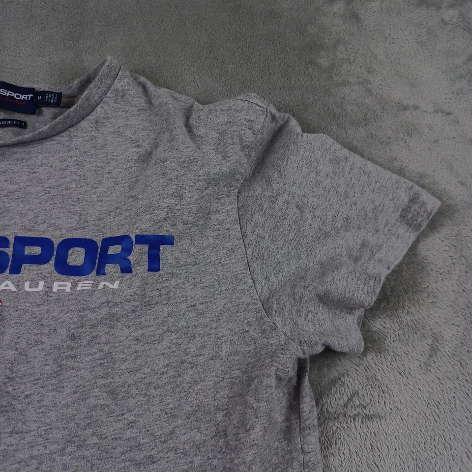 Camisa Polo Deportiva Ralph Lauren Para Mujer Gris Mediana Informal Cuello Redondo Manga Corta Foto 2 de 4