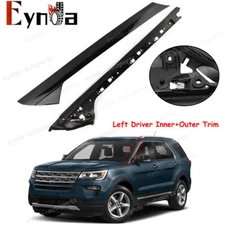 Left Side Windshield A-Pillar Molding INNER OUTER Trim for 11-19 Ford Explorer 