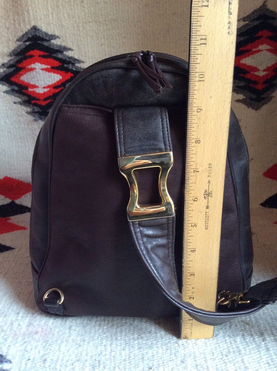 Vintage Coletta Leather Backpack Brown | eBay