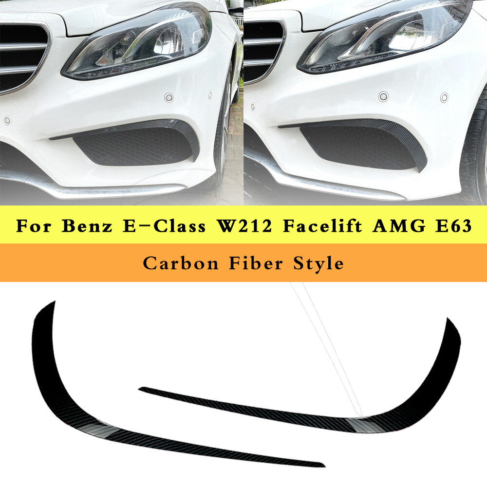 Black Front Bumper Splitter Air Vent Trim For Benz E-Class W212
