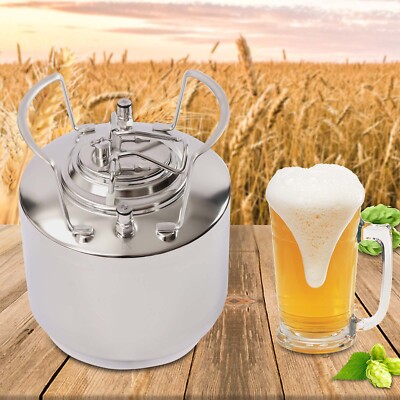 Stainless Steel 1.59 Gallon Mini Ball Lock Keg System For Batch Home Brewing