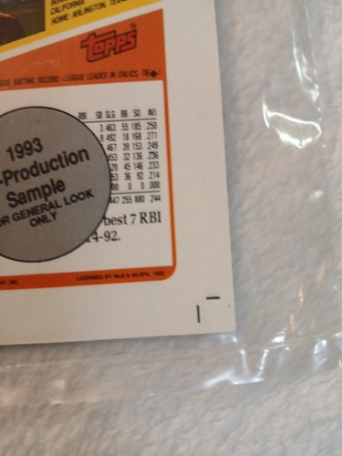 1993 Topps Pre-Production Sample Sheet Ken Griffey Jr Roberto Alomar, 7 Others - Picture 21 of 24