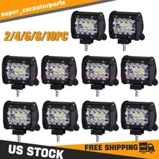 4" 12V LED Work Light 2-10PCS Bar Flood Pod Driving Off-Road Tractor 4WD USA