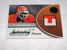2011 Press Pass DA'QUAN BOWERS Saturday Swatches Clemson TIGERS Jersey RC/99