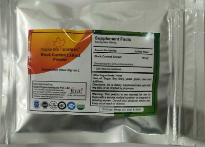 Black Currant Extract Powder 25% Anthocyanidins Pure & high quality