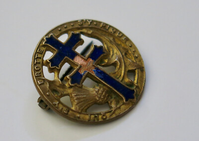 Broche Ancienne Croix De Lorraine Au Chardon – Argent Sterling, Bijou Vintage