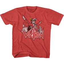 Voltron Cartoon Voltron Bust Photo Youth T Shirt 2T-YXL
