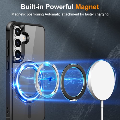 For Samsung Galaxy S25 S24 Ultra Plus Magnetic Case Shockproof Ring Stand Cover - Picture 15 of 55