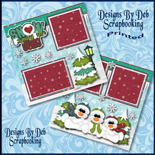 SNOW FAMILY LIKE OURS Premade Scrapbook Pages paper printed layout DBDS