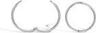 9ct White Gold Pair of Lightweight 14mm Plain Hinged Sleepers