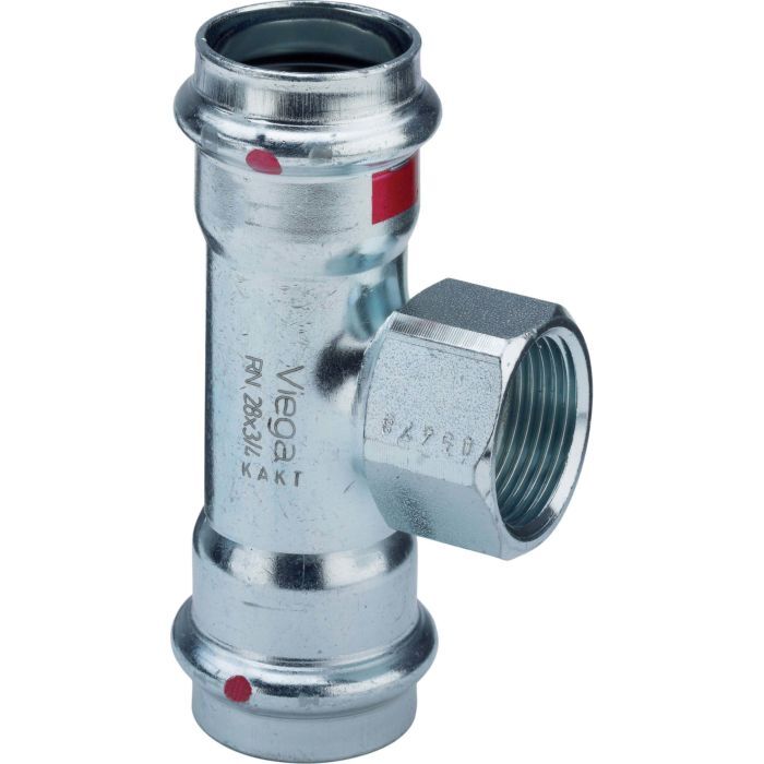 Viega Prestabo T-Stück 558987 54 мм x Rp 3/4 x 54 мм, Stahl unlegiert,