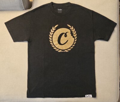 Cookies SF Berner Gold Champ. Cookies Logo T-Shirt Mens Size L Black