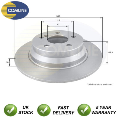 Brake Disc Rear Comline Fits Mercedes E-Class 2002-2016 CLS 2011-2017 #1