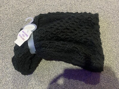 Primark Ladies Black Womens Snood Scarf Neck Warmer Knitted