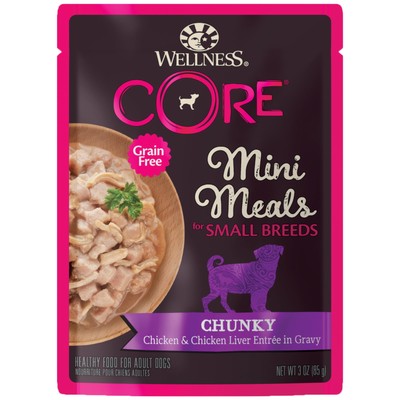 Wellness CORE Natural Grain Free Small Breed Mini Meals Wet Dog Food Chicken 3Oz