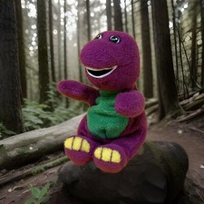 Gund Barney The Purple Dinosaur Vintage Beanie Plush 6" Stuffed Animal Toy Doll.