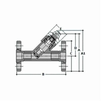 Spears  1633-010 Y-Check Valve, 1 in, Flanged, PVC Body, Domestic- free shipping