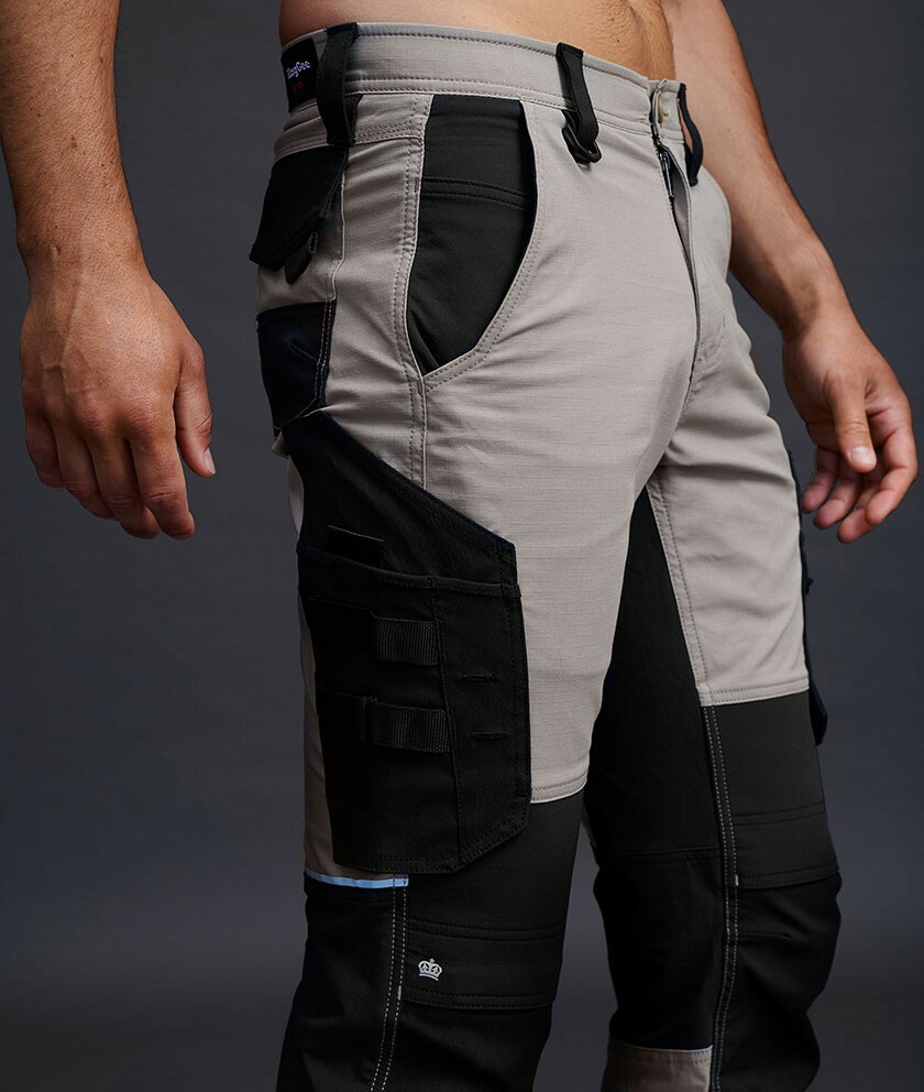 King Gee Mens work Pants Stretch Quantum,Knee pad pocket, Heavy Duty