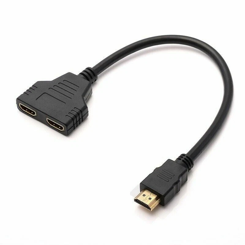 4K HDMI Cable Splitter Adapter 2.0 Converter 1 In 2 Out 1 Male to 2 Female - Image 2 of 4