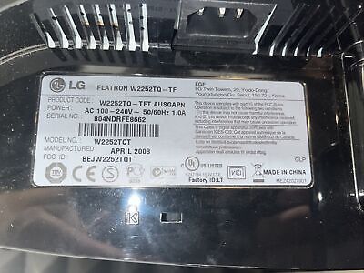 LG FLATRON W2252TQ - TF Monitor 719192184442| eBay LG FLATRON W2252TQ - TF Monitor 719192184442| eBay
