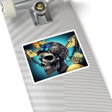 Skull and Butterfly - Kiss-Cut Stickers