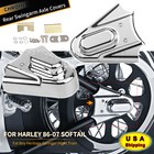US Chrome Phantom Rear Swing Arm Axle Cover For Harley 86 07 Softail FLSTC FXSTC
