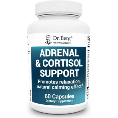 DR BERG Adrenal Cortisol Capsules Improves Concentration And Balances Emotions 60 Pills