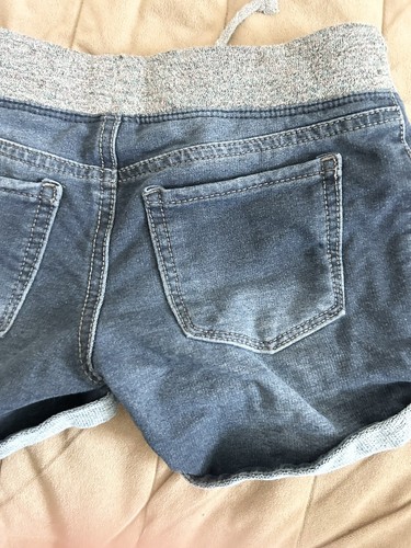 🔵 So Brand Sweat Shorts, Faux Denim w/ Drawstring, Size 7 K98 - Picture 5 of 12