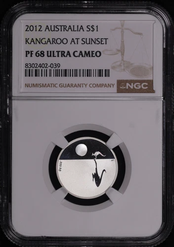 2012 Australia $1 Silver Kangaroo At Sunset 6g NGC PF-68UC Low Pop, Low Mintage!