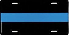 THIN BLUE LINE LIVES MATTER POLICE VEHICLE PVC LICENSE PLATE AUTO USA MADE TRUCK