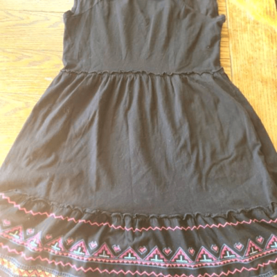 JOHNNY WAS EMBROIDERED black DRESS sz Small