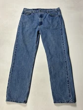 Levis 505 Jeans Mens Size 40x32 Regular Fit Straight Leg Vintage Blue Denim
