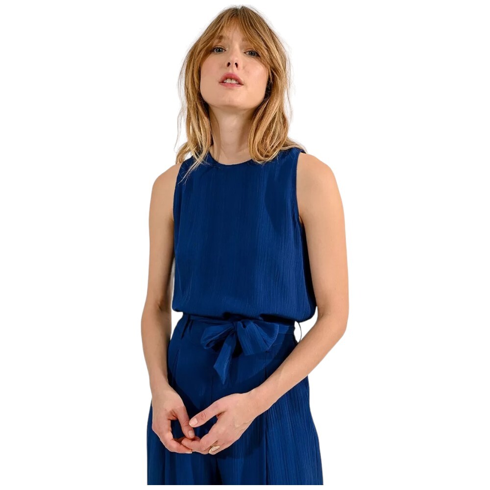 Топ-рубашка из мускусной кожи Molly Bracken Marineblau из вискозы Арт. T1801CP