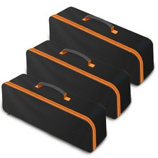 3 Pack Tool Bag with Zipper, Utility Wide Mouth Waterproof Oxford Tool Pouch,...