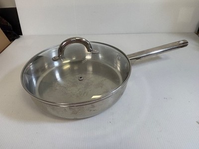 Philippe Richard Prof. 18/10 Stainless Steel Fry Pan Skillet 9.5'' with glass lid
