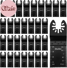 30Pcs Universal Oscillating Saw Blades, Quick Release Multi Tool Blades Kits for